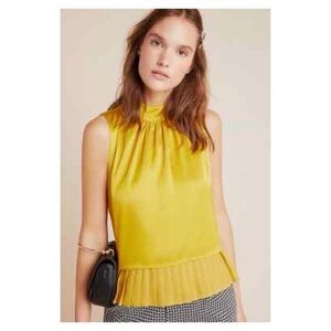 NWOT Anthropologie Corey Lynn Calter Harvest Top in Golden Yellow  Size Small